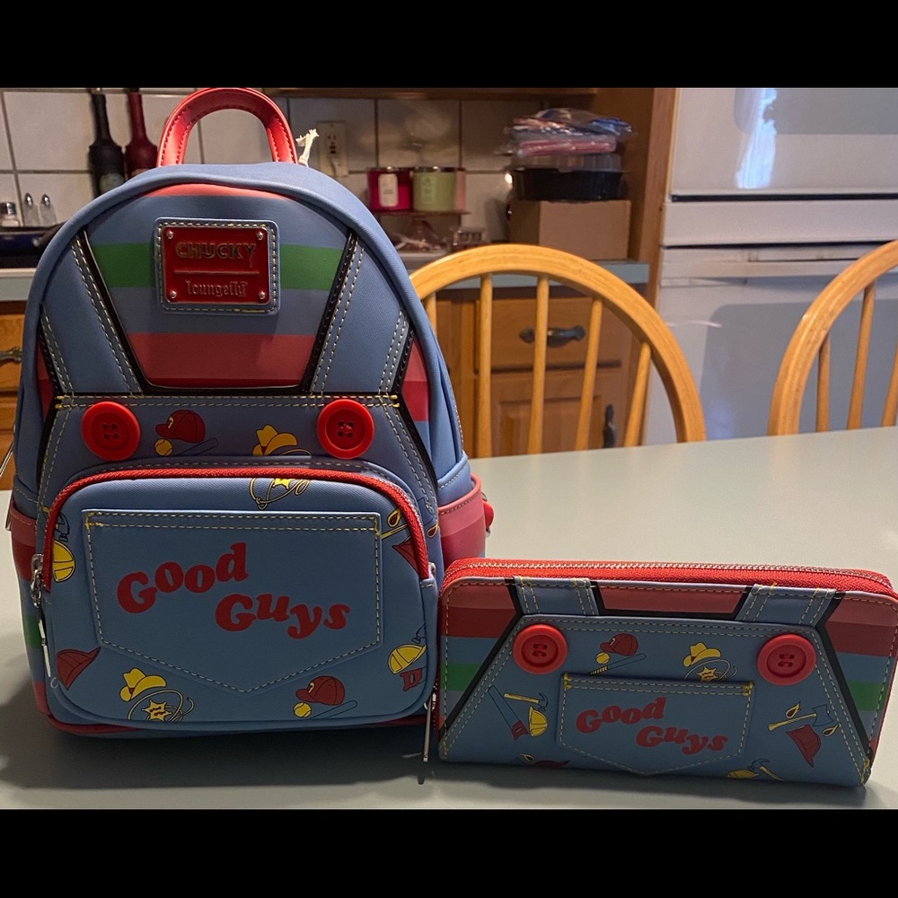 Loungefly Chucky Mini Backpack and Wallet Child’s Play - Hard to Find.